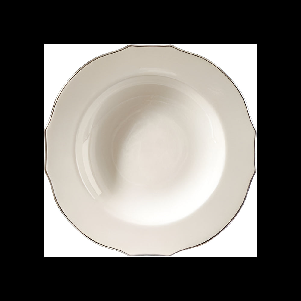 8 Piatti Fondi Duchessa Filo Platino Ginori 1735