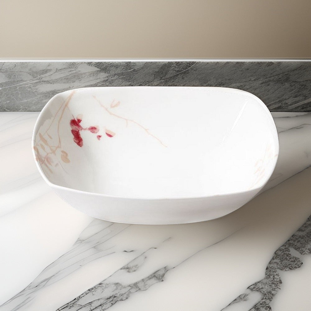 Insalatiera Vela Naif In Rose - Cm 25 X 25 Ginori 1735