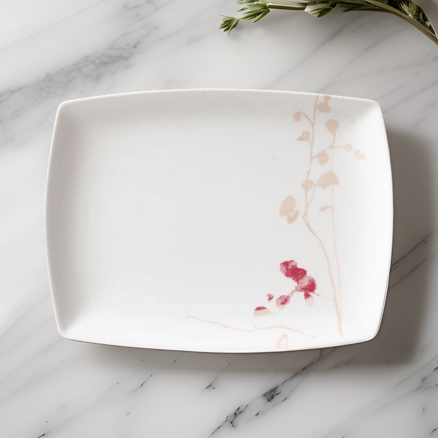 Raviera Rettangolare Cm 25X20 Vela Naif In Rose Ginori 1735