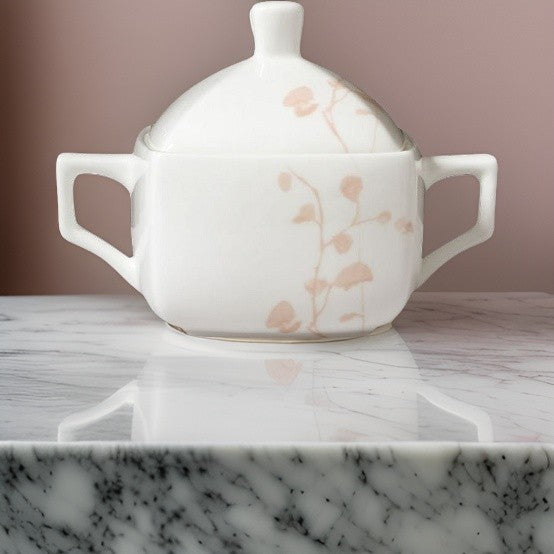 Zuccheriera C/Coperchio Qdr Vela Naif In Rose Ginori 1735