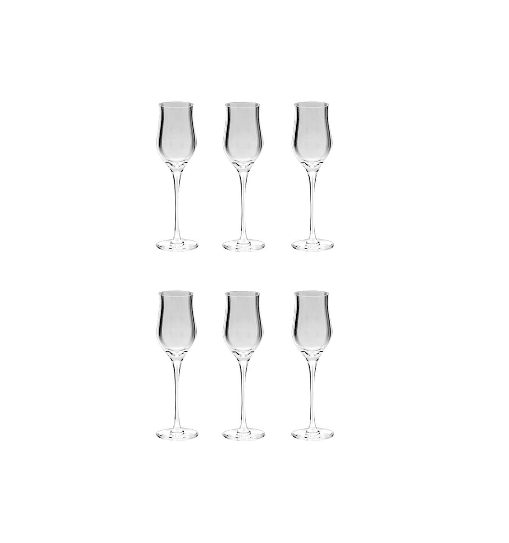 Sei Calici Grappa In Cristallo Ginori 1735