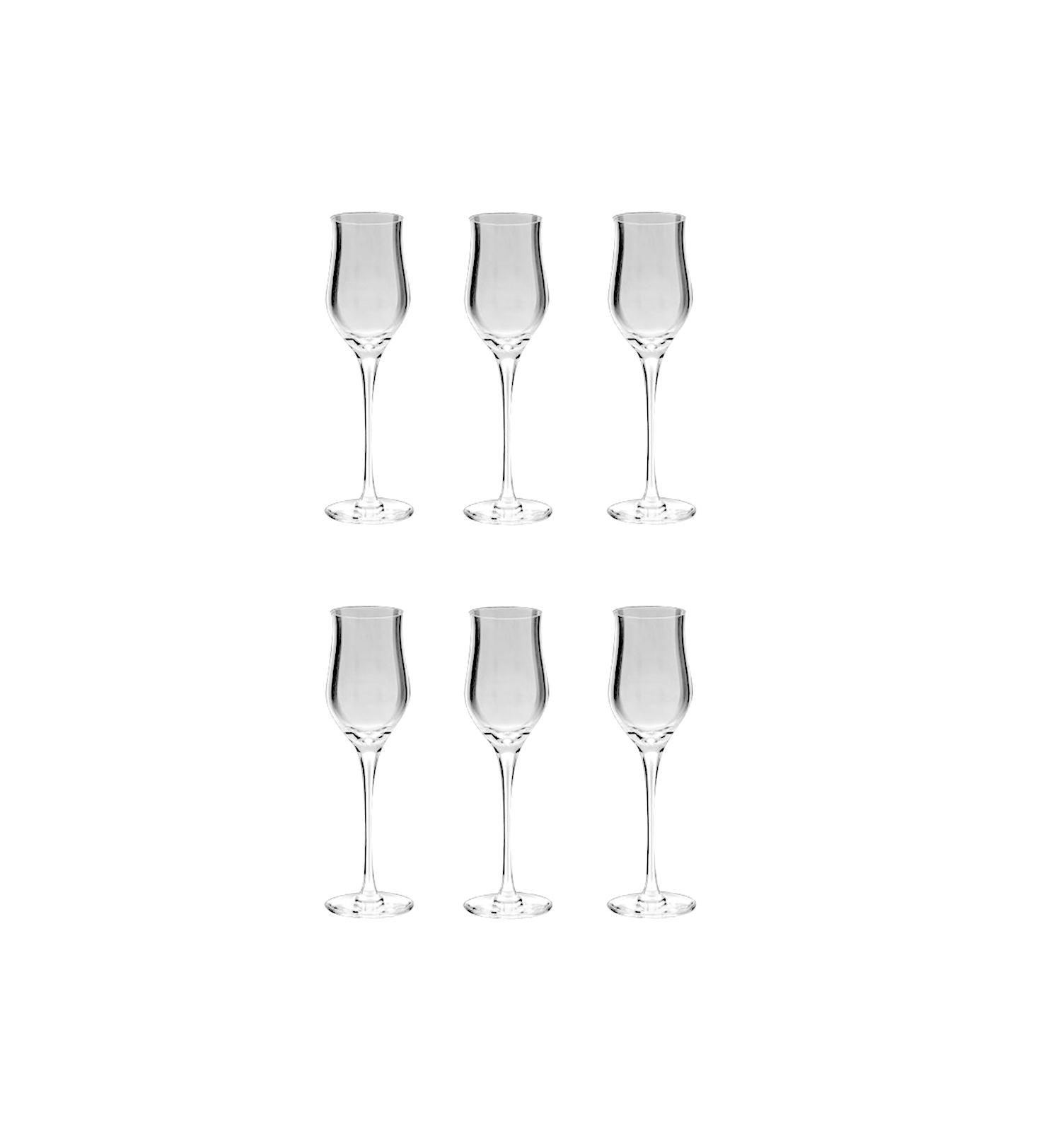 Sei Calici Grappa In Cristallo Ginori 1735