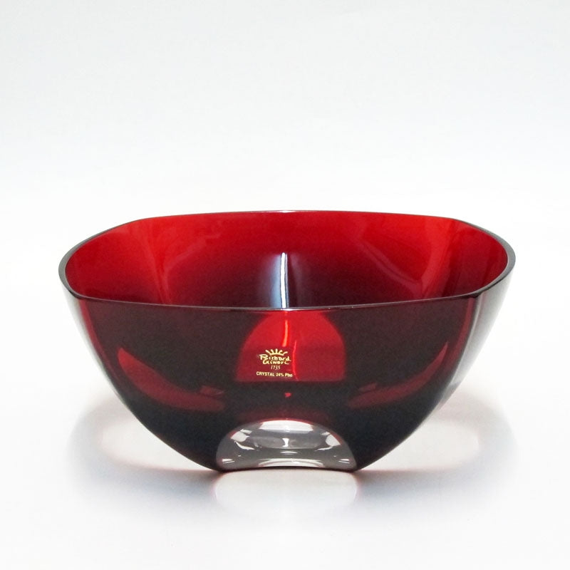 Coppa Macedonia Cristallo Rosso Petalo Ginori 1735