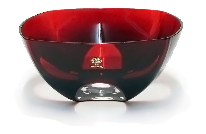 Coppa Macedonia Cristallo Rosso Petalo Ginori 1735