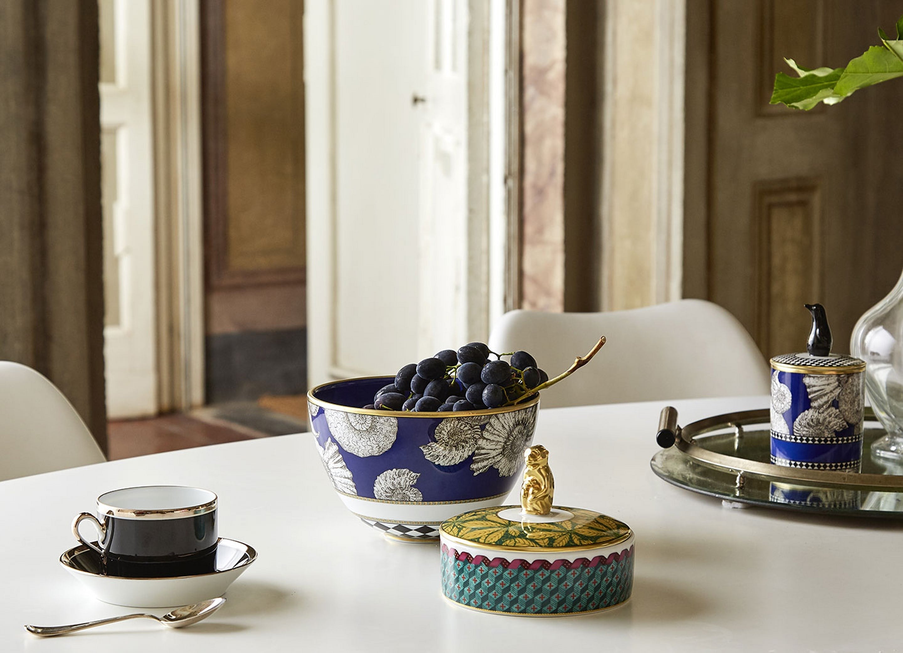 Coppa Alta H Cm 10. Pinguino Ginori 1735