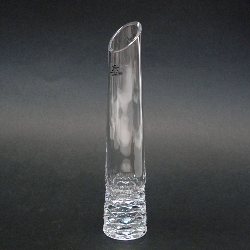 Vaso Monofiore Conico Cristallo Mario Cioni