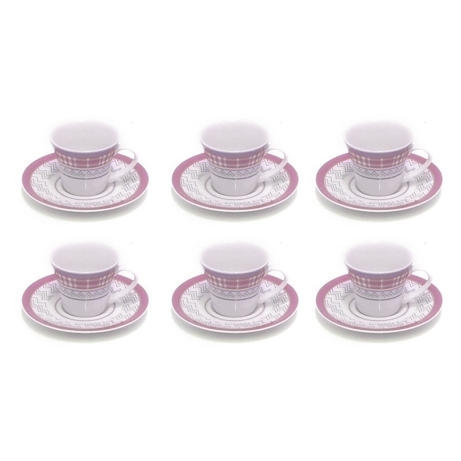 Sei Tazze Caffe`Con Piatto Arena Malva Tognana