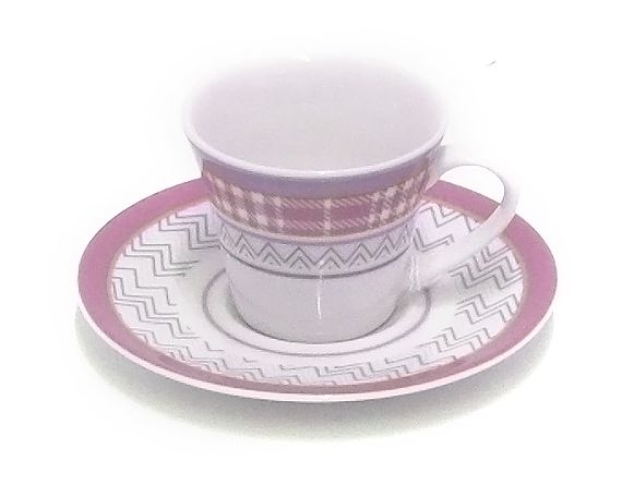 Sei Tazze Caffe`Con Piatto Arena Malva Tognana