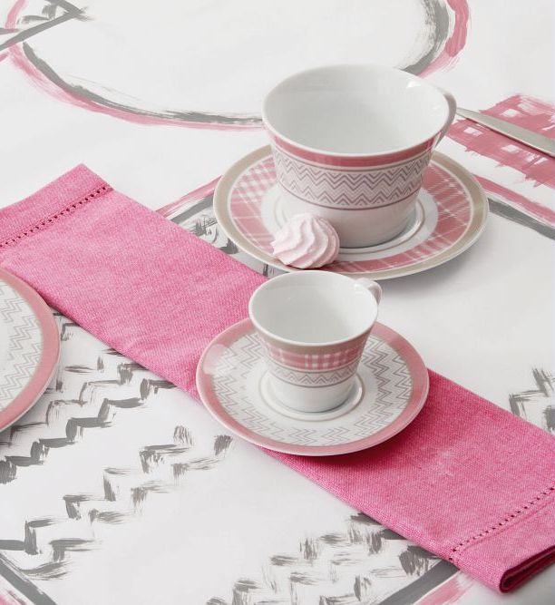 Sei Tazze Caffe`Con Piatto Arena Malva Tognana