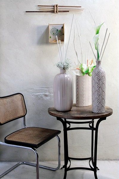 Shabby - Vaso Ovale Cm 38H Ceramica Cipria Tognana