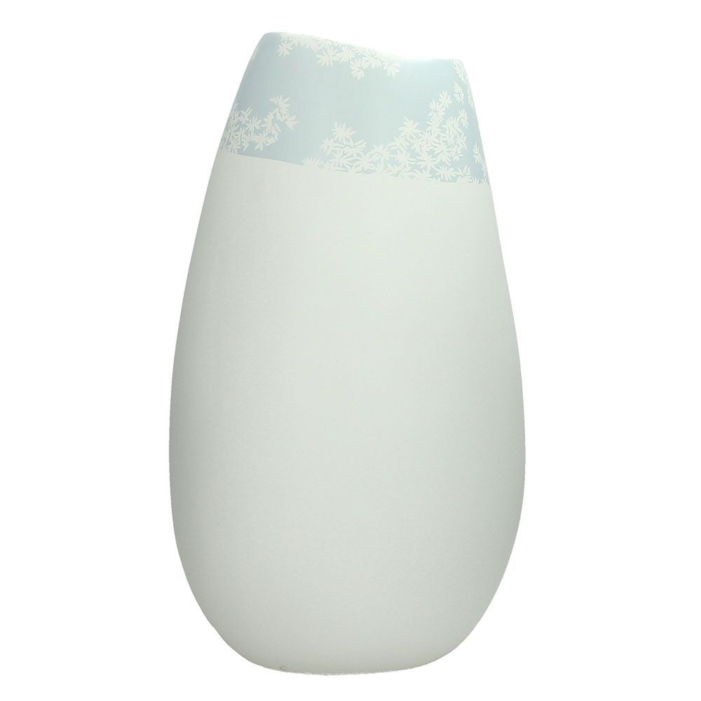 Lily - Vaso Cm 39,5 Cer-Amic Bianco-Azzurro Tognana