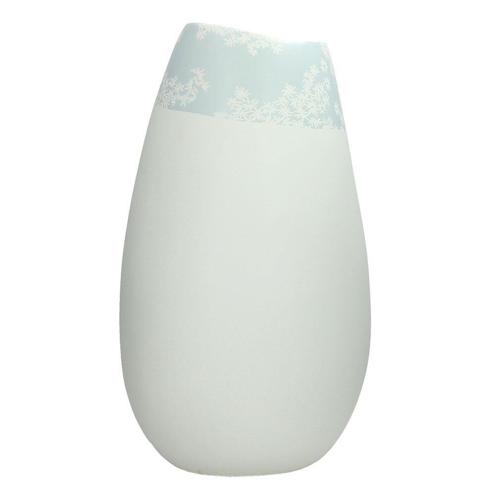 Lily - Vaso Cm 39,5 Cer-Amic Bianco-Azzurro Tognana