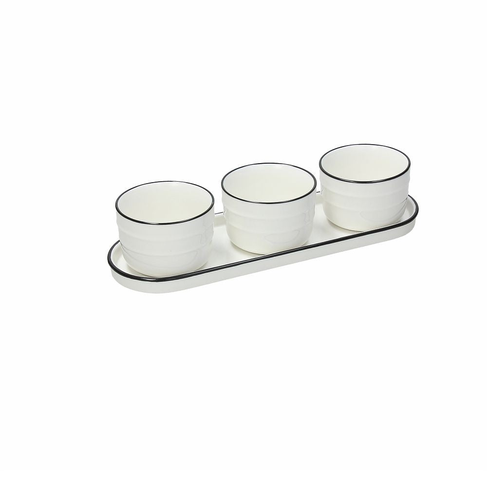 Set Aperitivo Vassoio Cm25 +3 Ciotole Dolce Casa Tognana