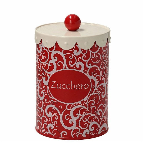 Barattolo Zucchero Cm12 H18 Dolce Casa Rosso Tognana