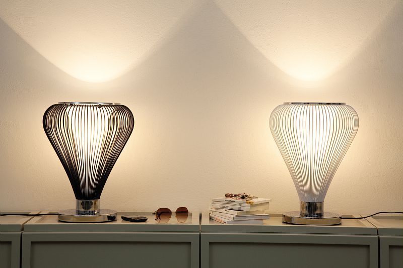 Rays Lampada Tavolo Cm 75 Nera Tognana