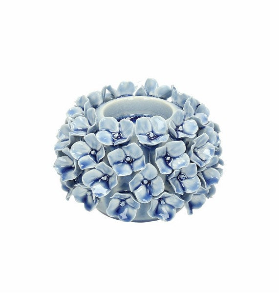 Porta T-Light Ortensia Petit Blu Tognana