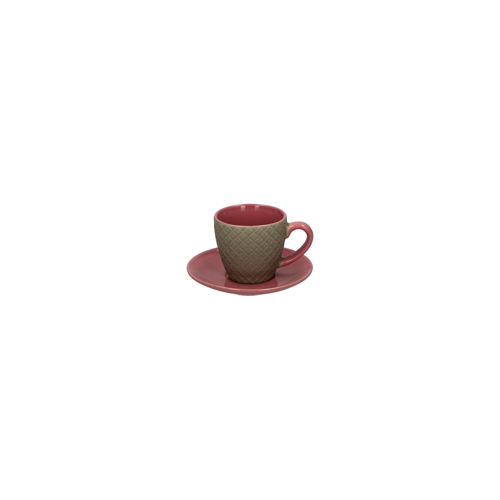 6 Tazze Caffe` Con Piattini Relief Cool-Tor Tognana