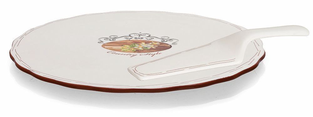 Set Piatto Torta Con Pala Country Tognana