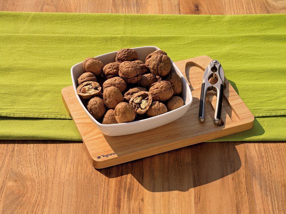 Set Frutta Secca Base Legno Con Schiaccianoci Tognana