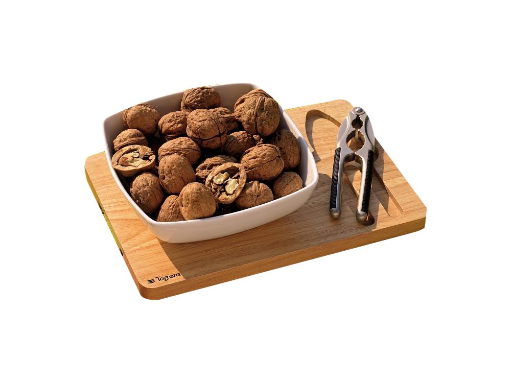 Set Frutta Secca Base Legno Con Schiaccianoci Tognana
