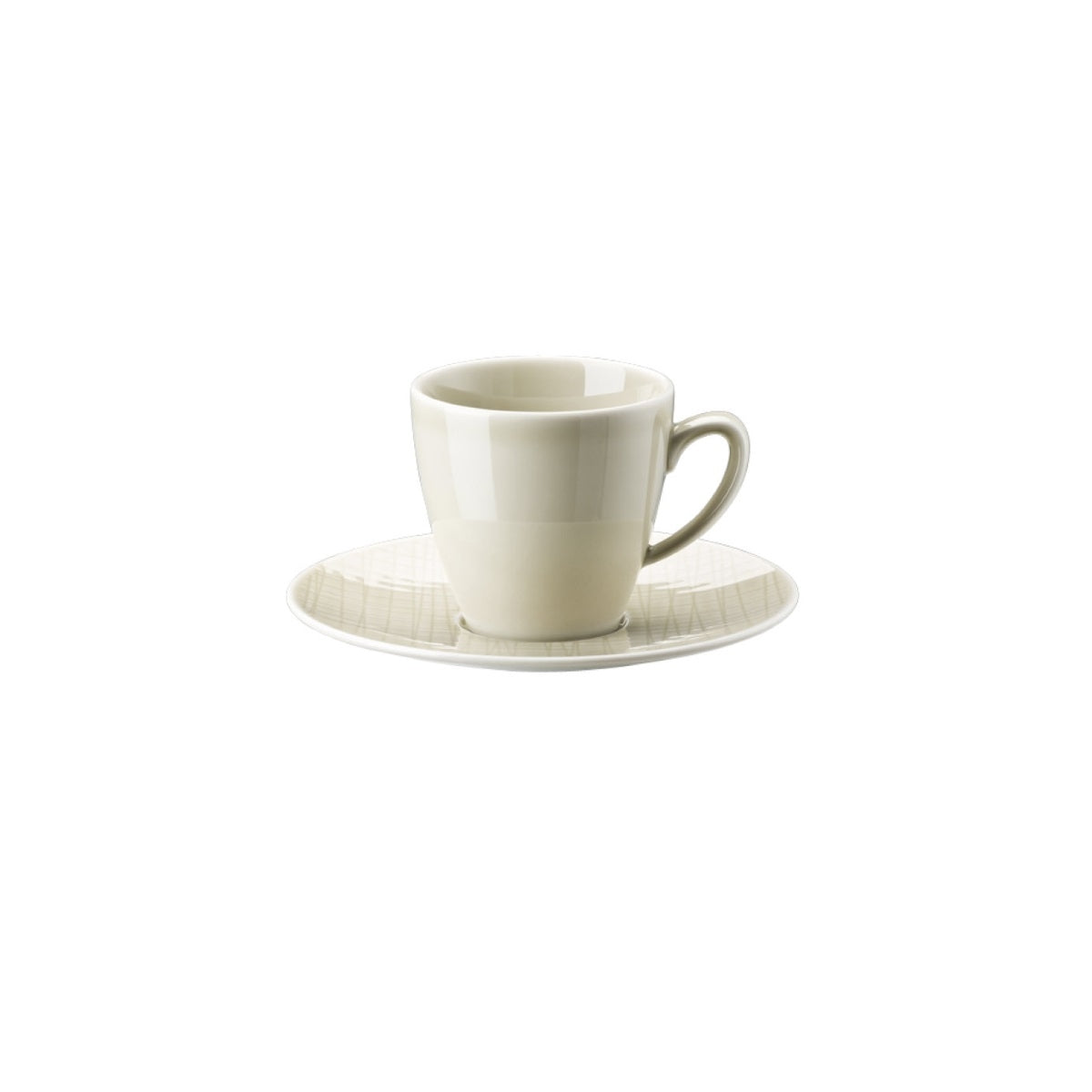 Sei Tazze Caffe` Beige Con Piattino Mesh 15 Rosenthal
