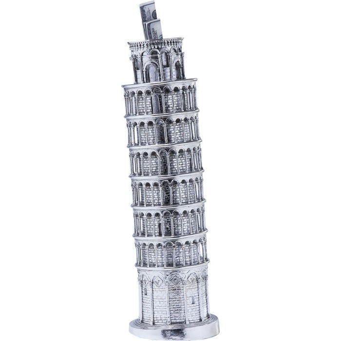 Salvadanaio Tower Of Pisa Cromato Kare Design