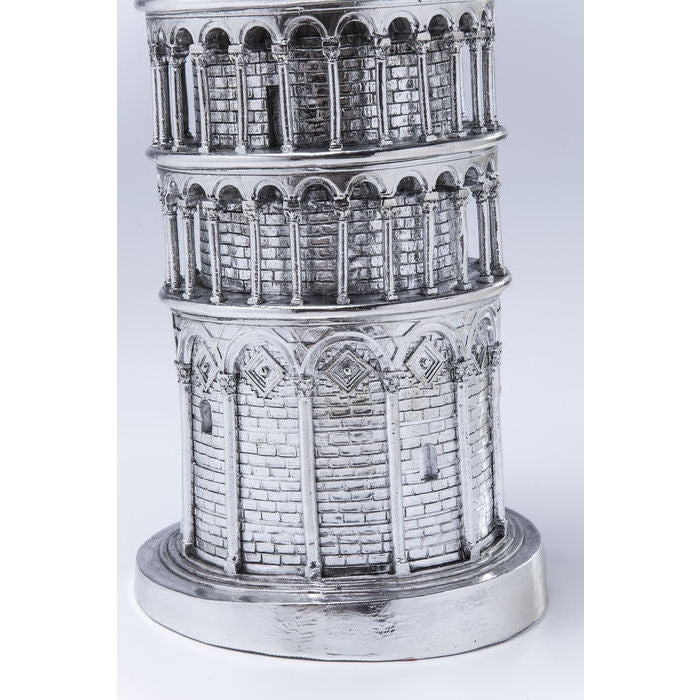 Salvadanaio Tower Of Pisa Cromato Kare Design