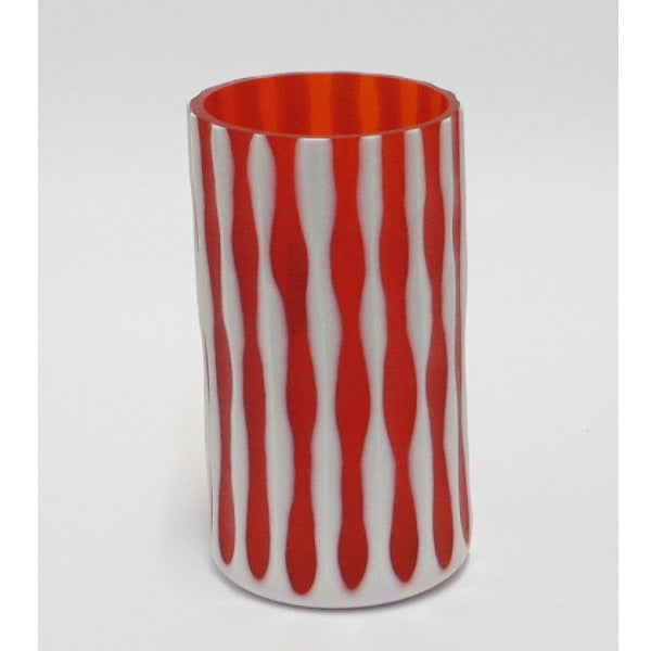 Vaso In Vetro Bianco E Rosso Kare Design