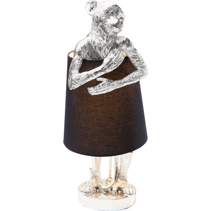 Lampada Da Tavolo Animal Monkey Argento/Nero Kare Design Kare Design