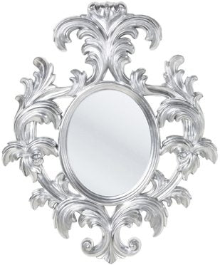 Specchio Barocco Ovale Foglia Argento Kare Design