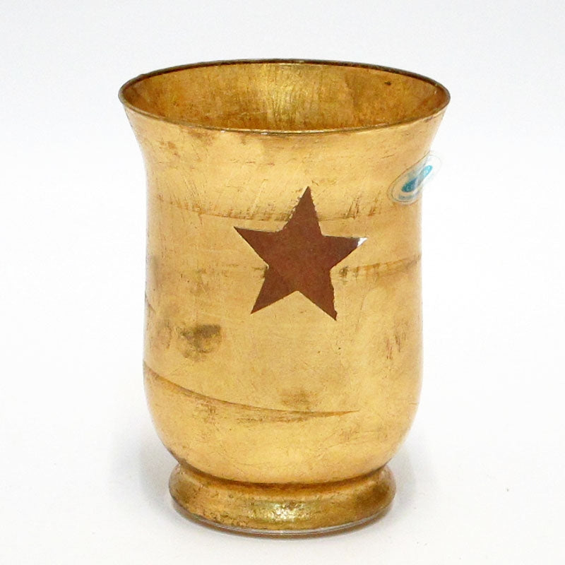 Portacandela Oro In Vetro Cm 14 D 11 Kare Design