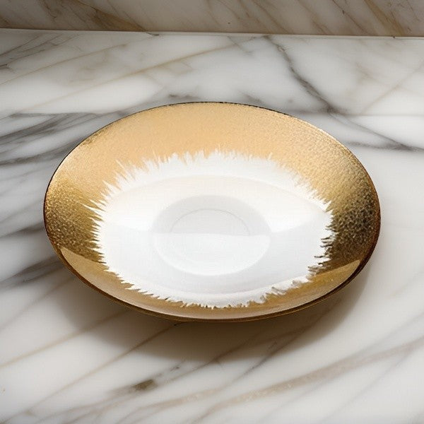 Orizzonte Centro Cm. 41 Trasparente Decoro Oro Ivv