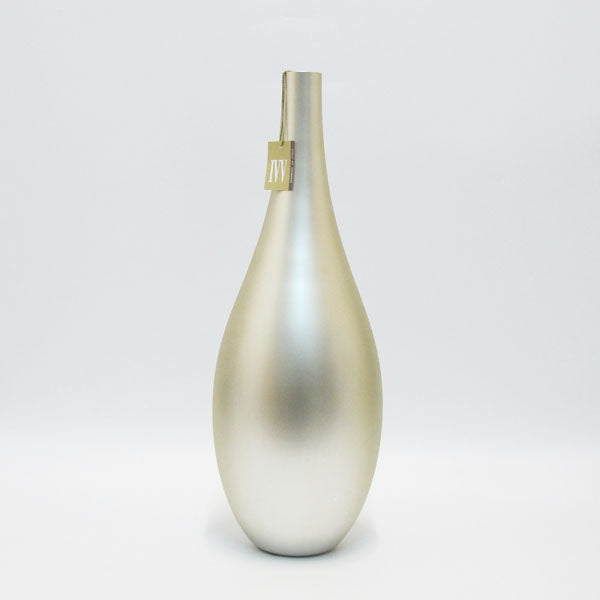 Pozioni Vaso H. 55 Cm. Decoro Satinato Argento Ivv