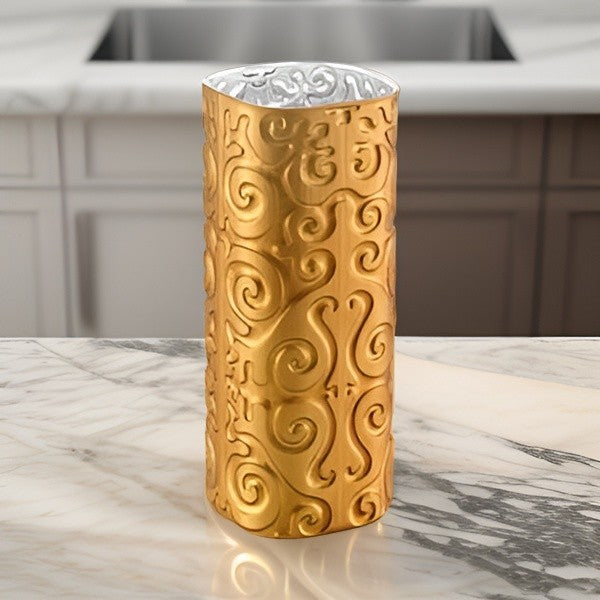 Vaso Trasparente Decoro Oro Ivv
