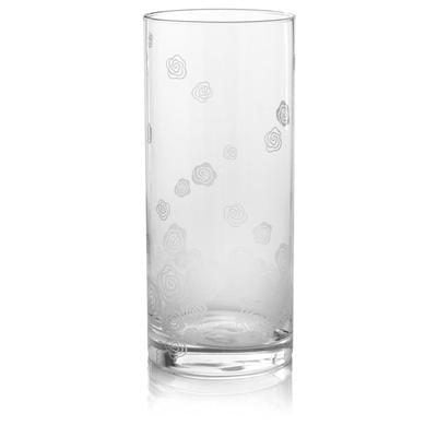 Vaso Cilindrico Trasp. Dec. Rose Satinate Ivv Bass Ivv