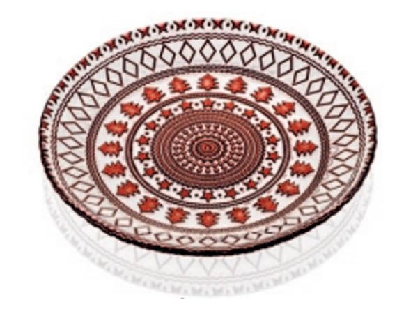 Holidays Piatto Cm.19.5 Trasparente H.2 Decoro Ros Ivv
