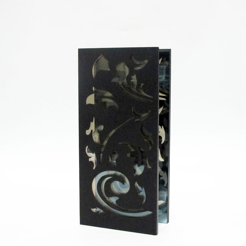 Portacandele Intarsi Legno Gr Nero Edg