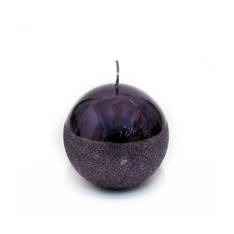 Candela Ball Glitter Viola Cm 7 H Edg
