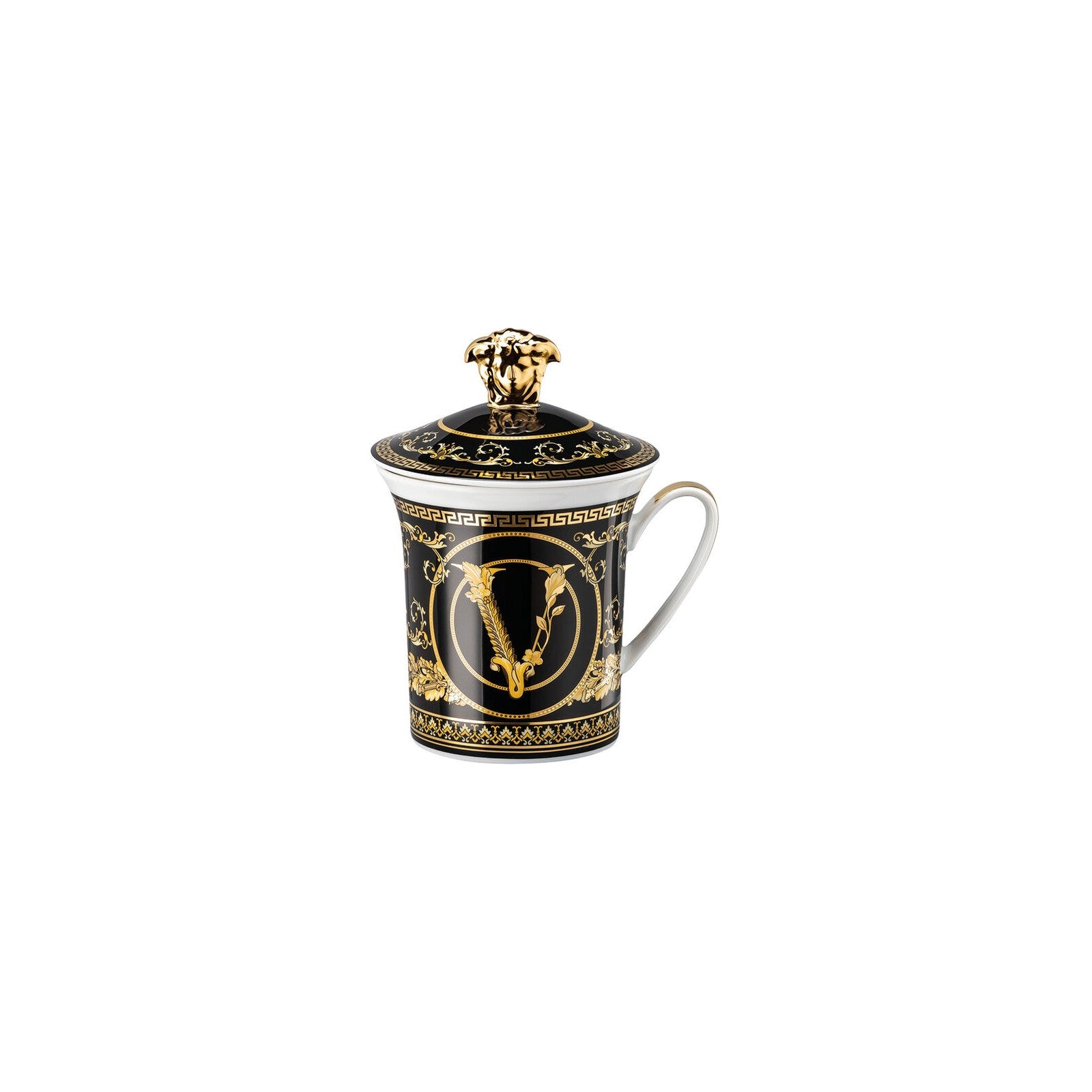 Mug con coperchio Virtus Gala Black Versace