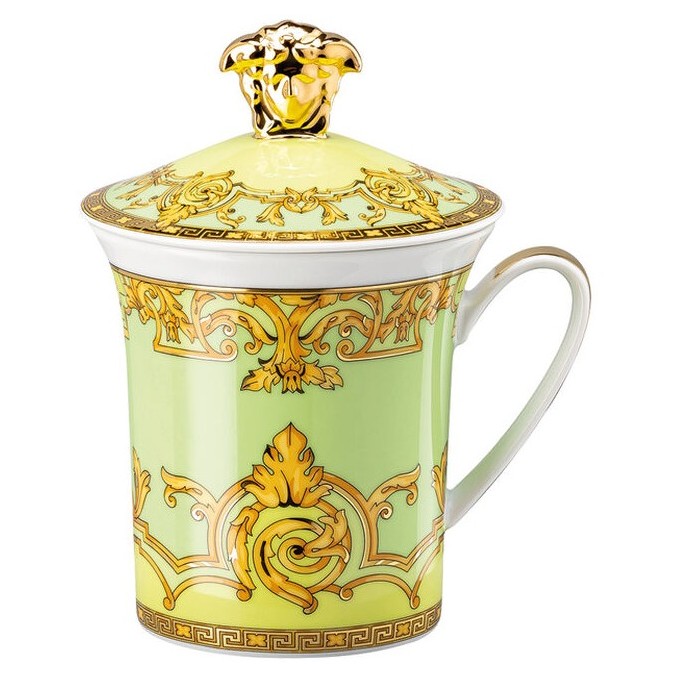 Mug con coperchio Green Floralia Versace