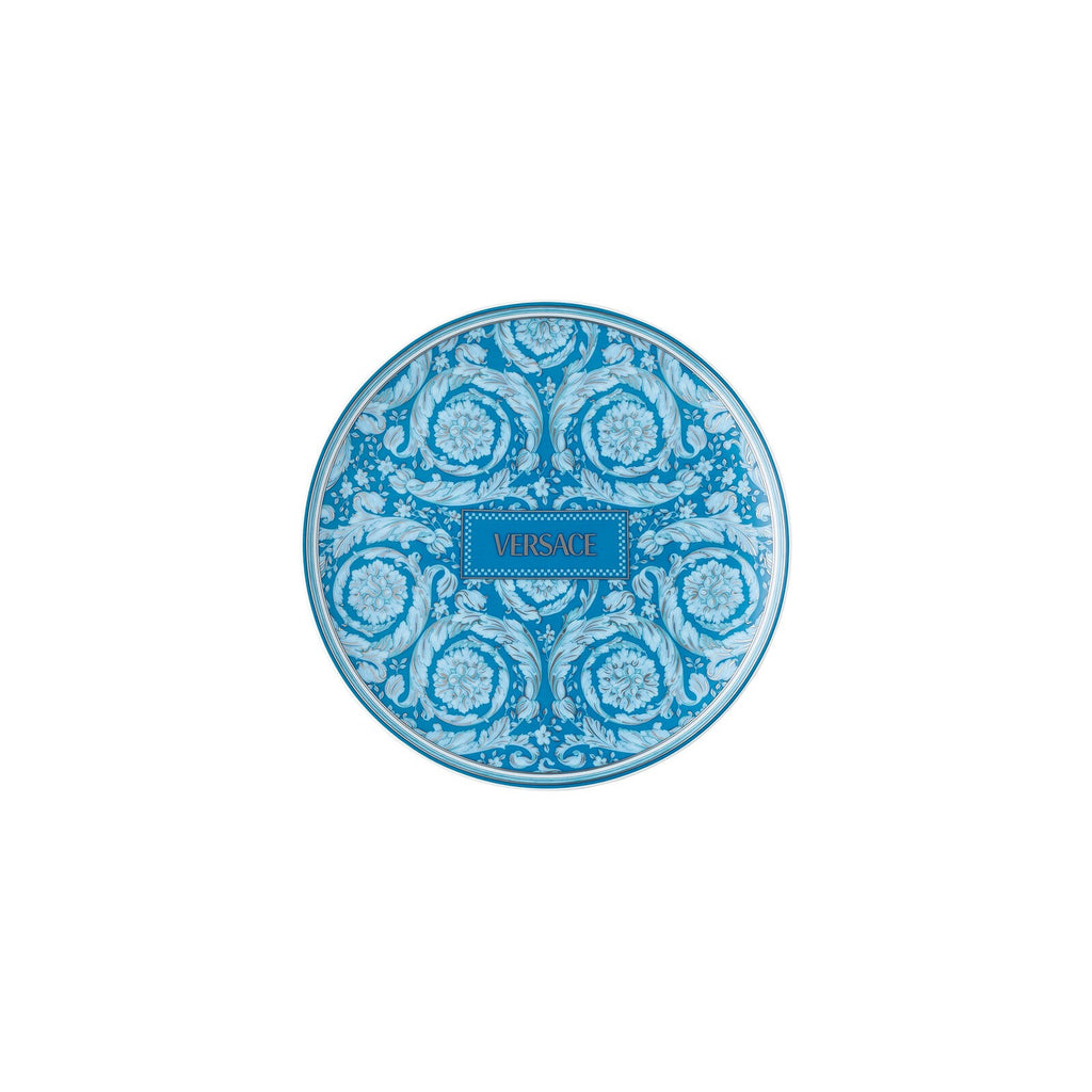 Barocco Teal Piatto piano cm 17 Versace