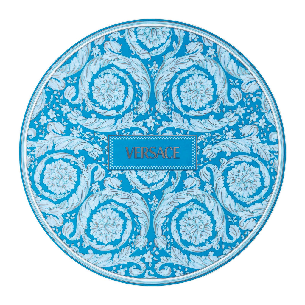 Piatto Segnaposto Barocco Teal 33 cm Versace