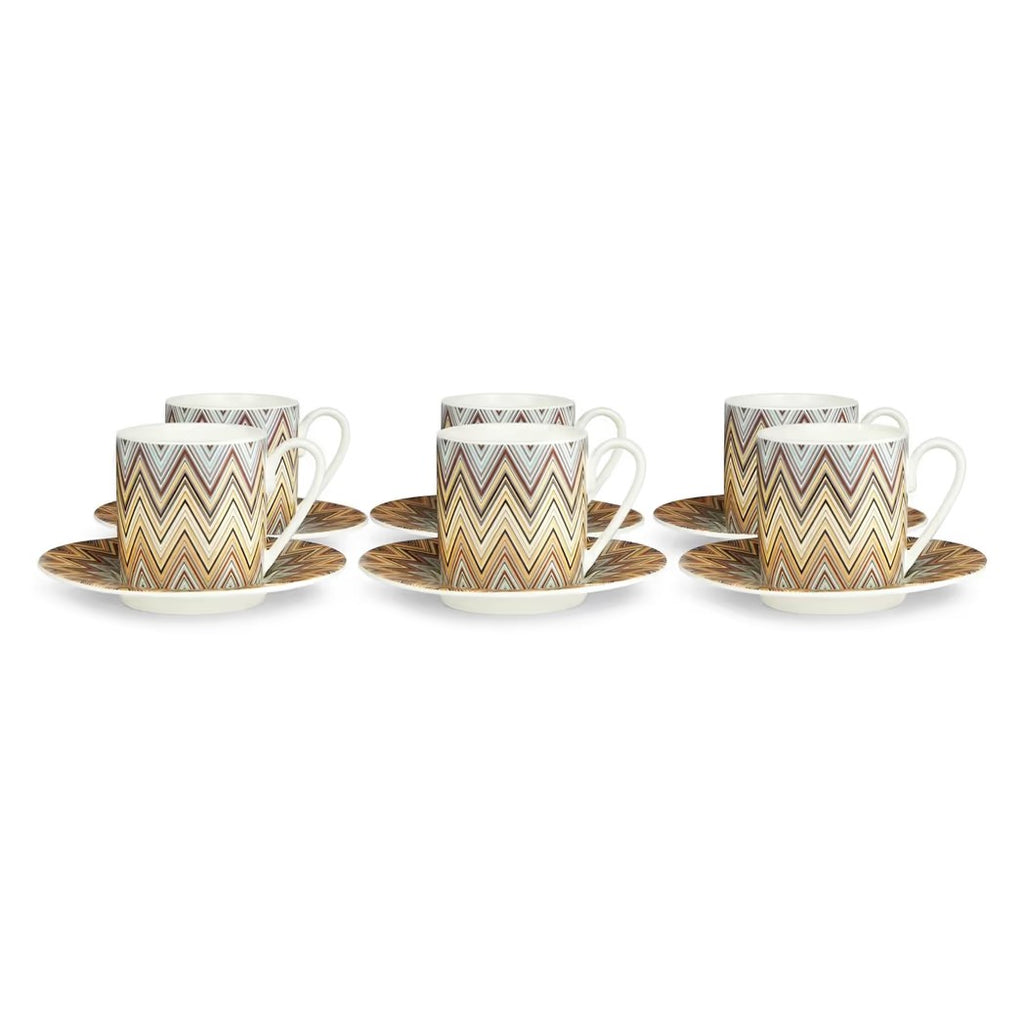 Set 6 Pz. Tazza Caffe` C/P / Set 6 Pcs. Coffee Cup & Saucer Missoni