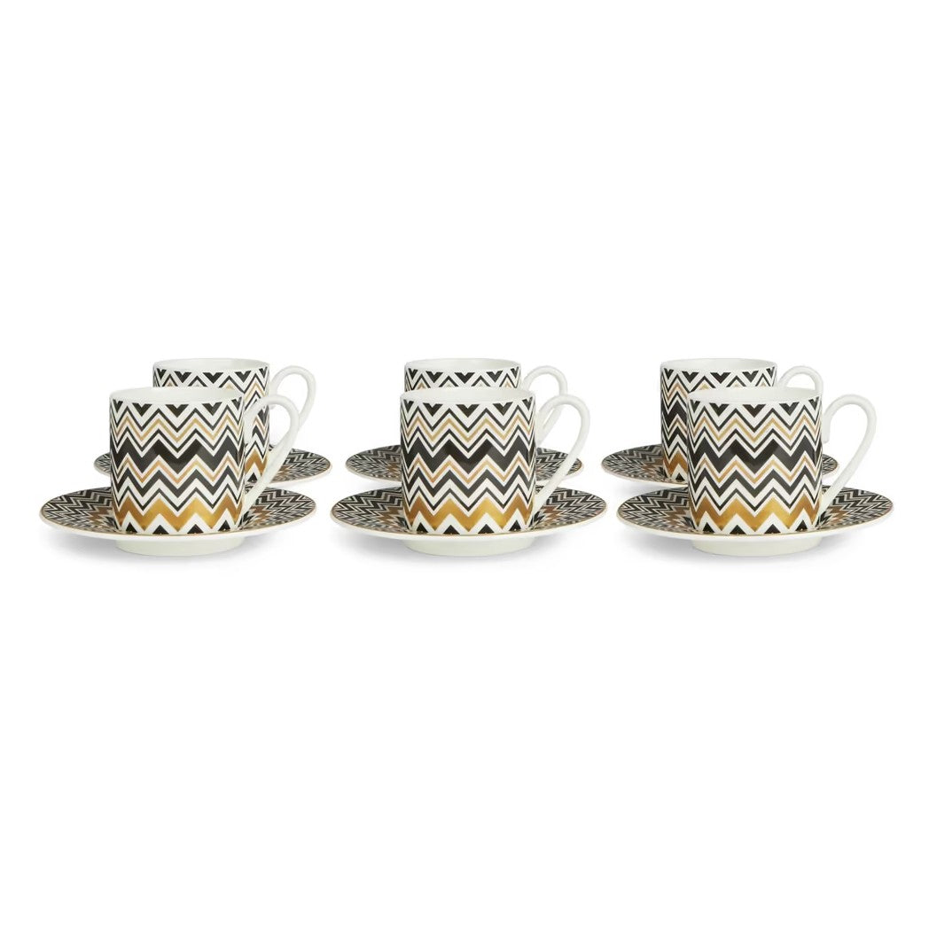 Set 6 Pz. Tazza Caffe` C/P / Set 6 Pcs. Coffee Cup & Saucer Missoni