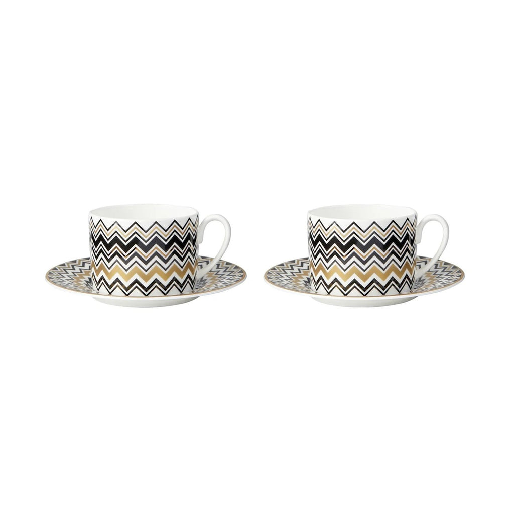 Set 2 tazze te Zig Zag Gold Missoni