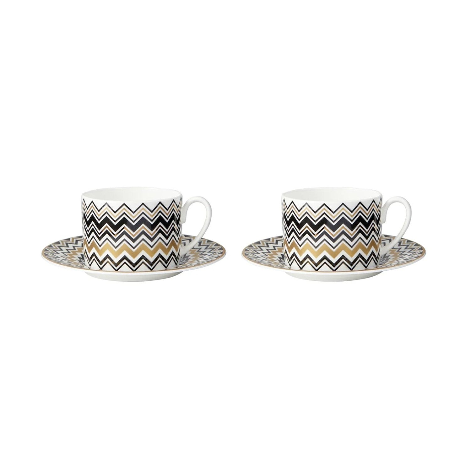 Set 2 tazze te Zig Zag Gold Missoni
