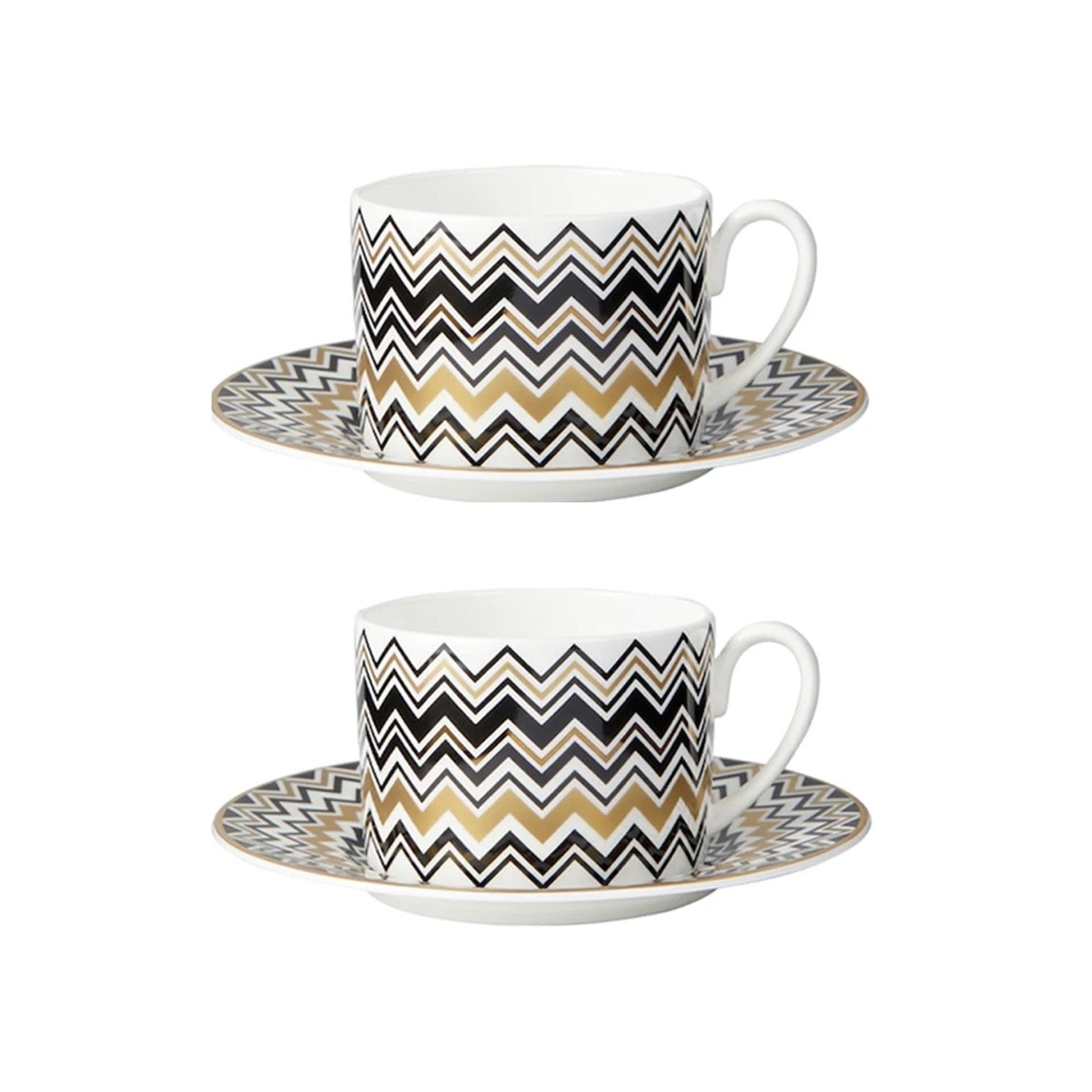 Set 2 tazze te Zig Zag Gold Missoni