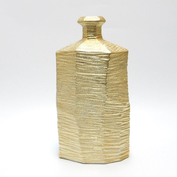 Vaso Bottiglia Ceramica Oro Oakom