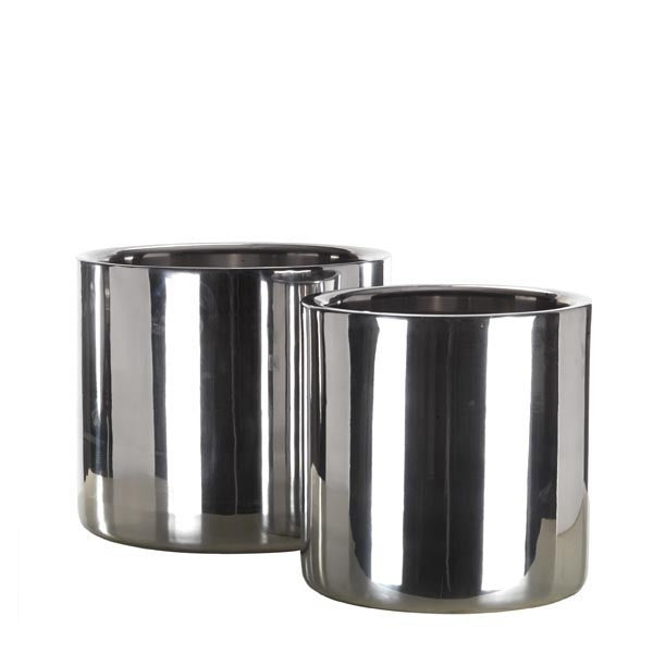 Vaso Grande H.36 Cilindrico Acciaio Oakom