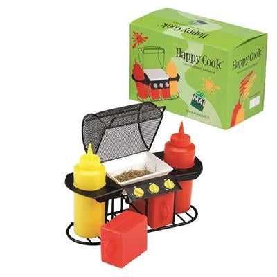 Set Condimenti Barbecue Happy Cook Con 2 Flaconi Maiuguali